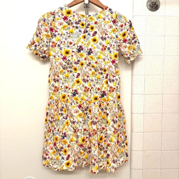 Old Navy Kids Floral Dress Yellow Sunflowers Cotton Spring Easter XL 14-16 - Picture 7 of 9